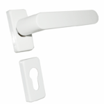 Maniglia Venere Rosetta Rettangolare d.66x31x10h Foro Yale Bianco Lucido |  La Valsabbia
